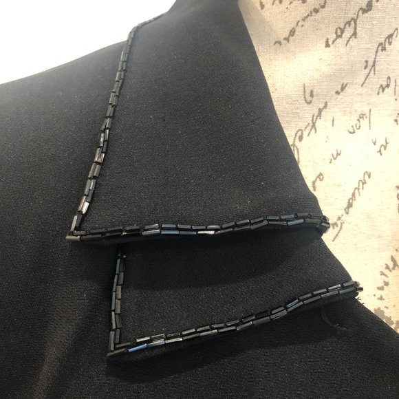 Kasper Jacket Black with Black Sequin Detail Size 8 - Picture 3 of 13